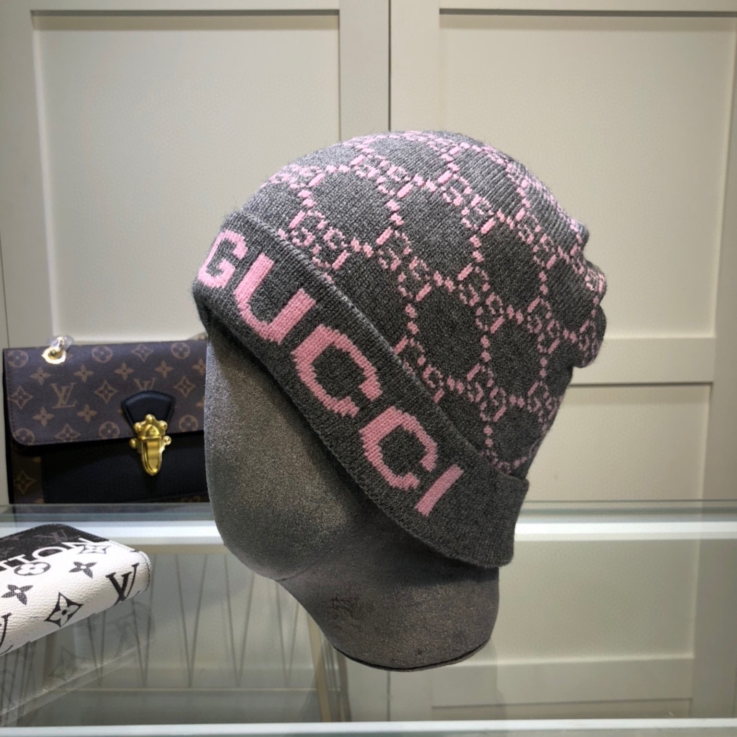 Gucci Beanie Cashmere In Grey - Soul Replicas