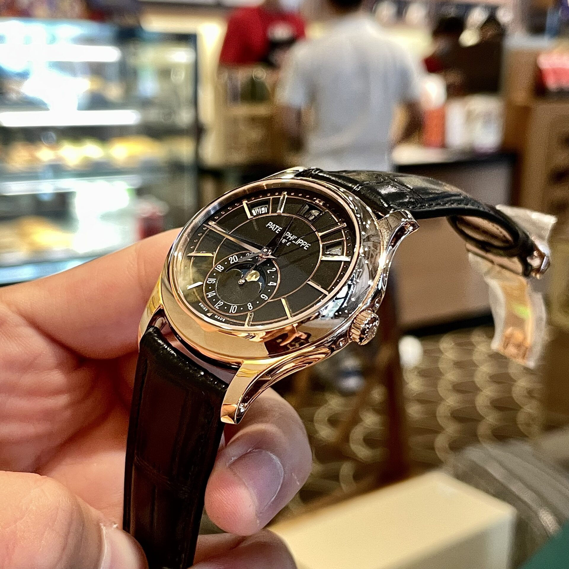 Patek Philippe Complications 5205R Replica Watch Black Dial Rose Gold 40mm - Soul Replicas