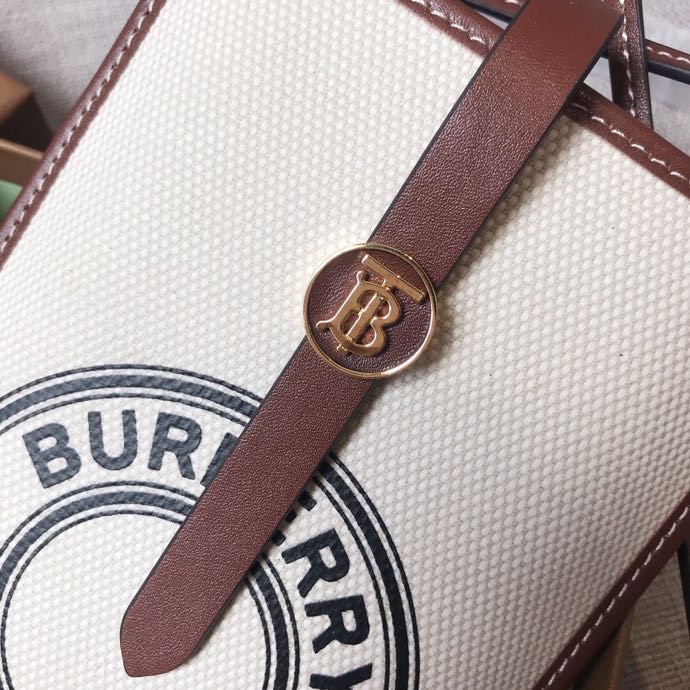 Burberry Logo Graphic Canvas Anne Phone Case With Strap White For Women. Women-s Bags 7.1in/18cm - Soul Replicas