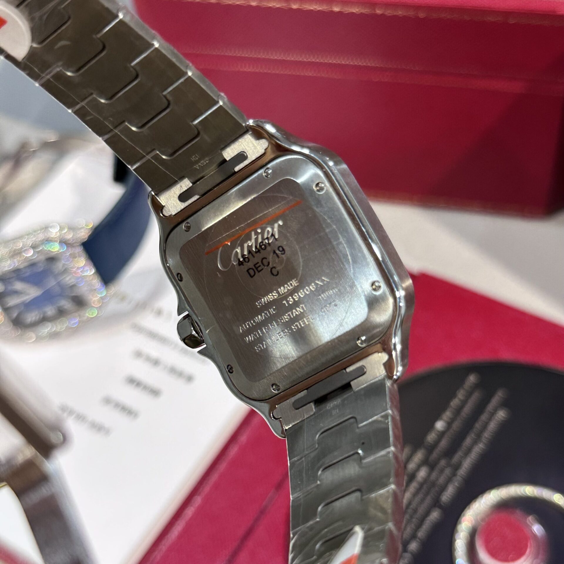 Cartier Replica Watch Santos Custom Moissanite Diamonds BV Factory 39.8mm - Soul Replicas