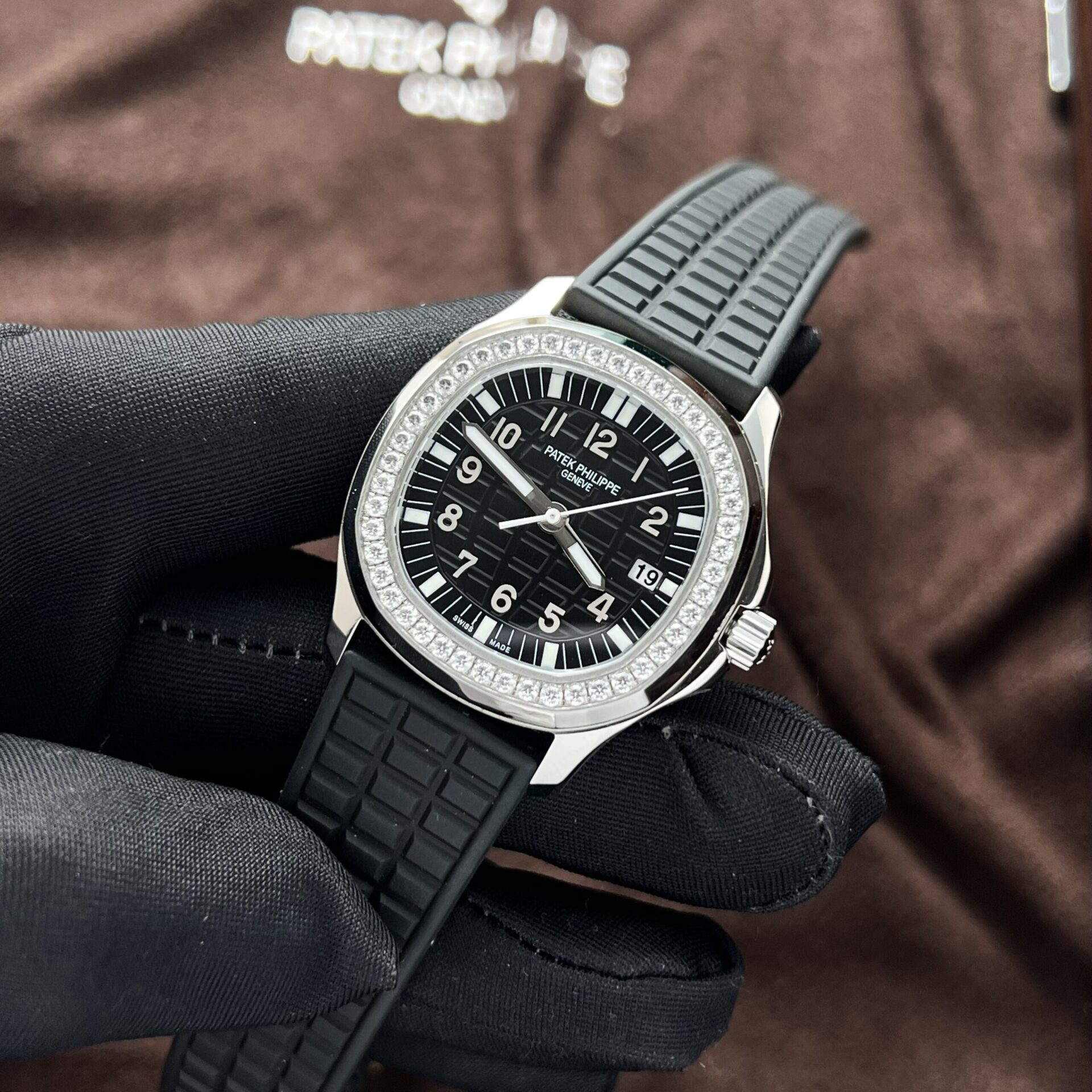 Patek Philippe Clone Watch Aquanaut 5067 Black Dial Rubber Strap PPF Factory 35.6mm - Soul Replicas