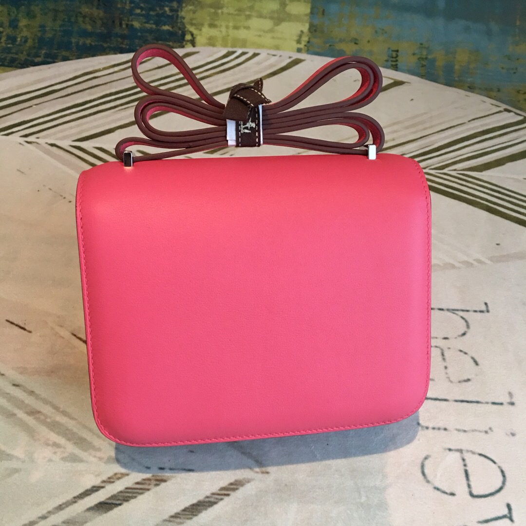 Hermes Constance Pink For Women Silver Toned Hardware 7.4in/19cm - Soul Replicas