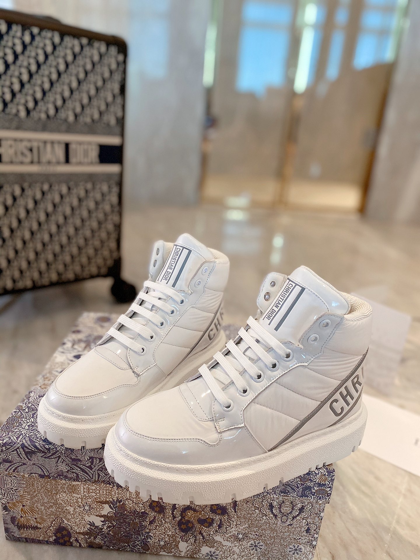 Christian Dior D-Player Patent-Trim White/Silver For Women CD - Soul Replicas