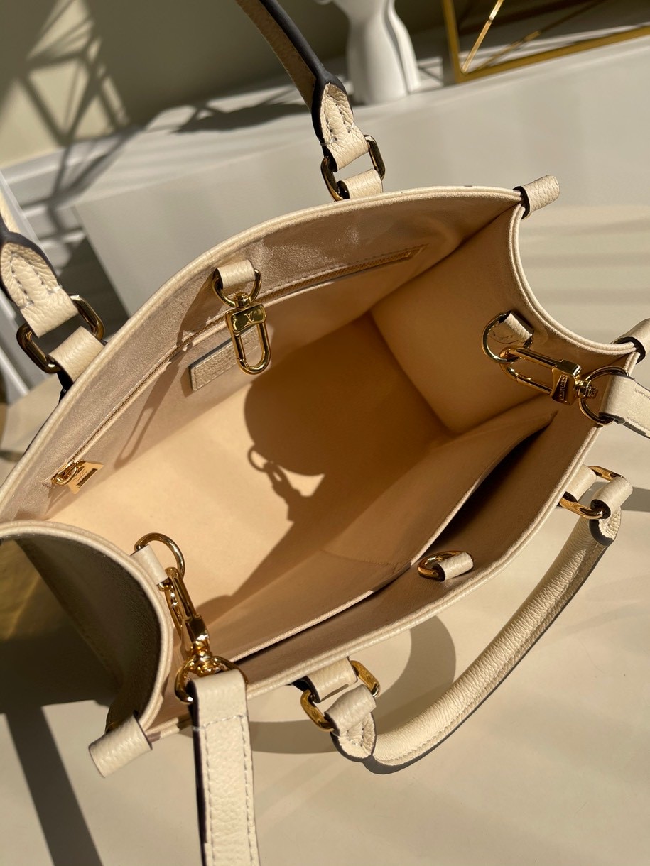 Louis Vuitton OnTheGo PM Tote Bag Monogram Empreinte Beige For Women. Women's Handbags. Shoulder And Crossbody Bags 9.8in/25cm LV - Soul Replicas