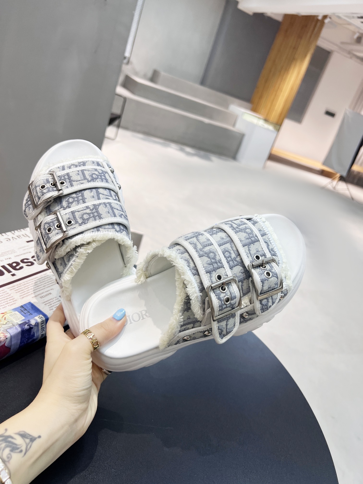 Christian Dior Women's D-Wander Slide White For Women CD - Soul Replicas