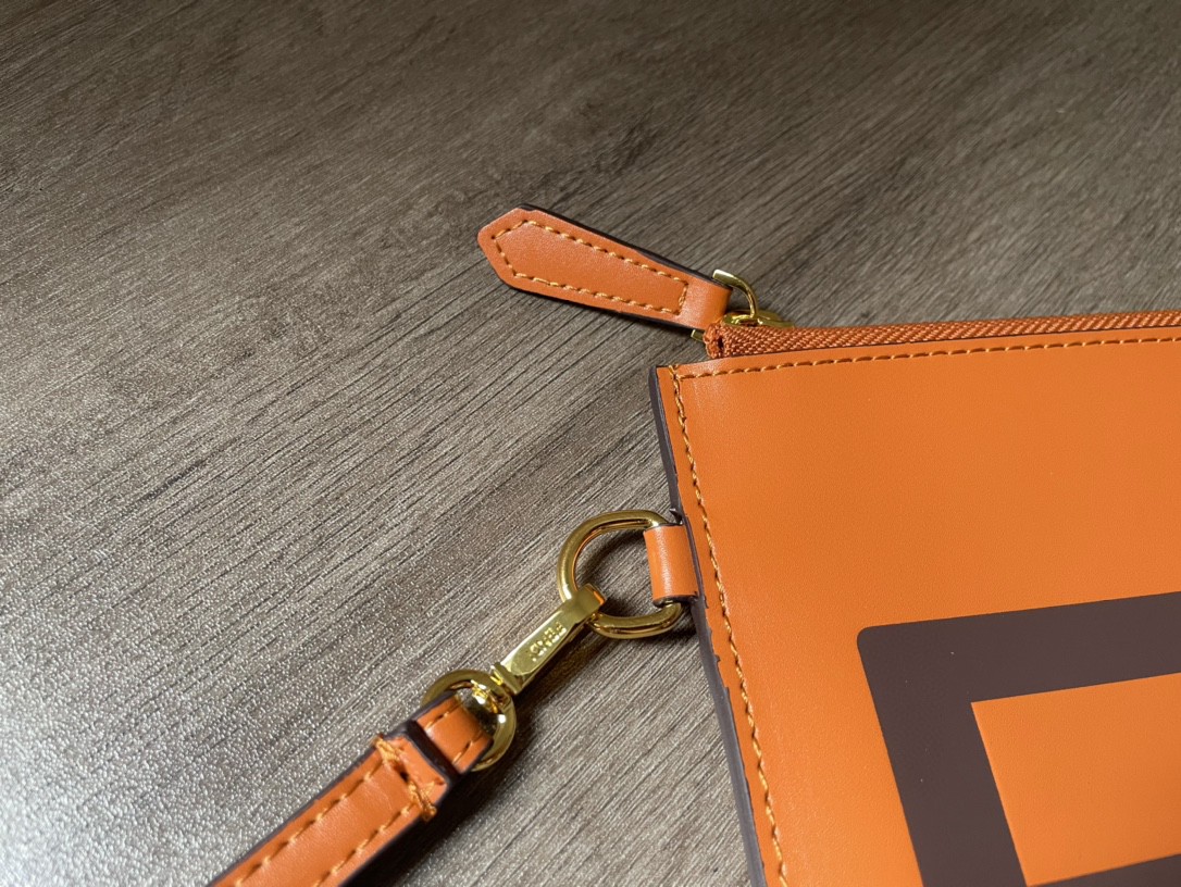 Fendi Flat Pouch Brown Large Pouch Bag For Woman 34cm/13in 8N0178AC9LF0QVK - Soul Replicas