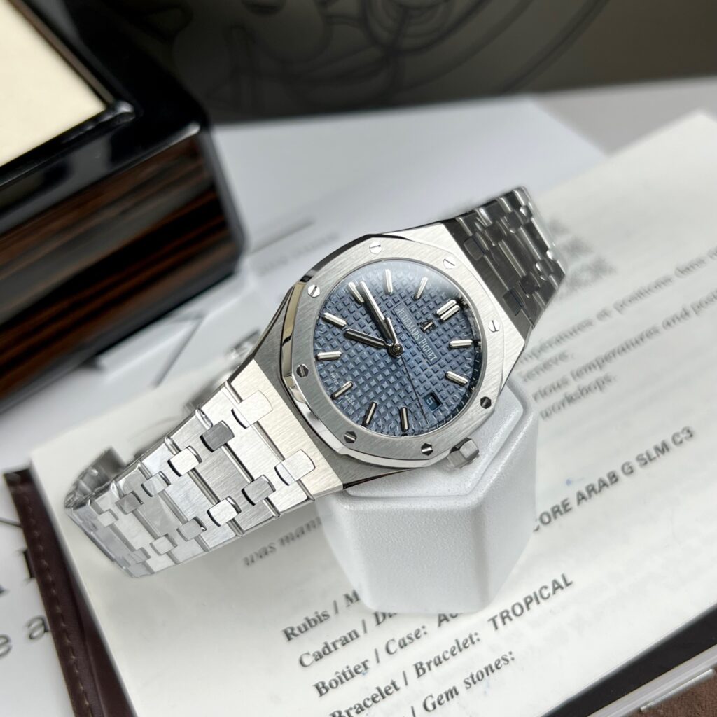 Audemars Piguet Replica Watch Royal Oak Blue Dial Metal Wire 34mm - Soul Replicas