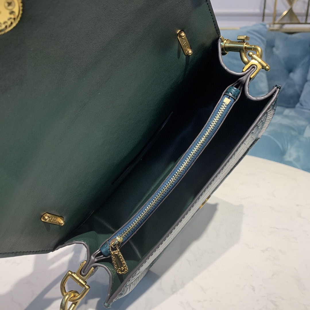 Dolce & Gabbana Medium Devotion Bag Blue For Women 9.5in/24cm - Soul Replicas