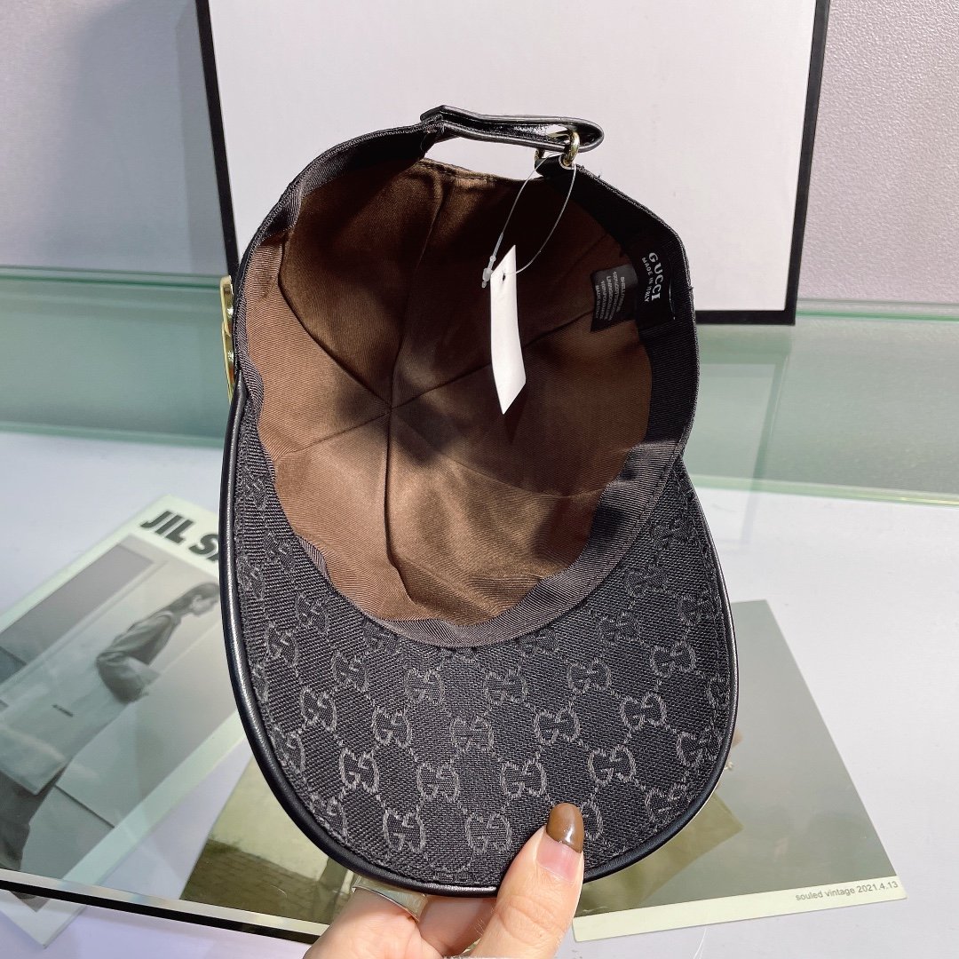 Gucci Canvas Baseball Cap Black - Soul Replicas