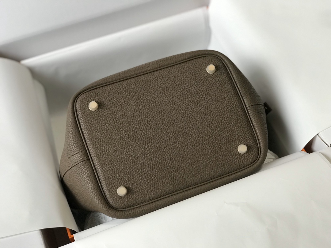 Hermes Picotin Lock 18 Bag Etoupe With Gold-Toned Hardware For Women. Women-s Handbags 7.1in/18cm - Soul Replicas