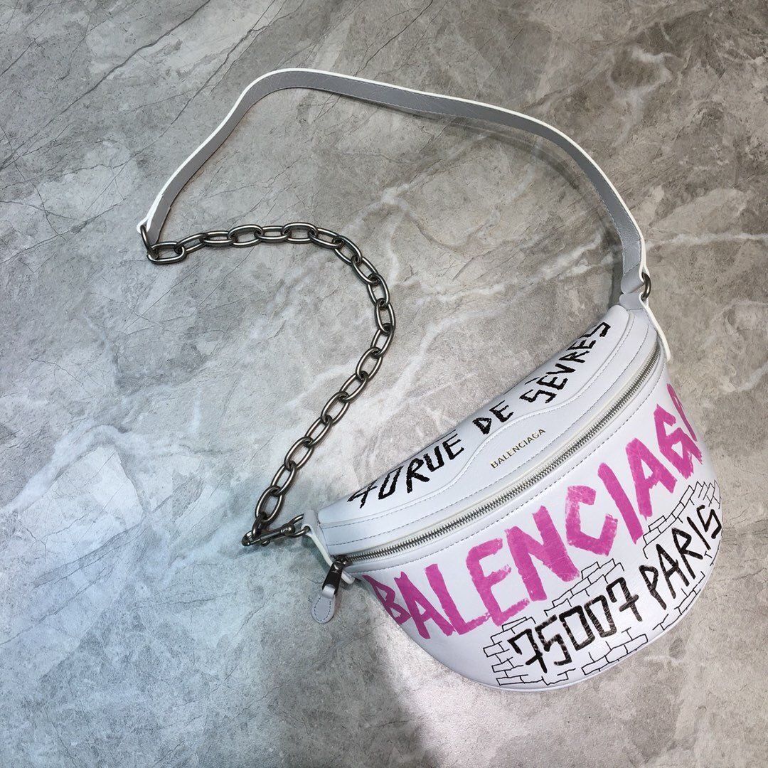 Balenciaga Souvenir XS Belt Bag In White. For Women. Women-s Bags 9.5in/24cm - Soul Replicas