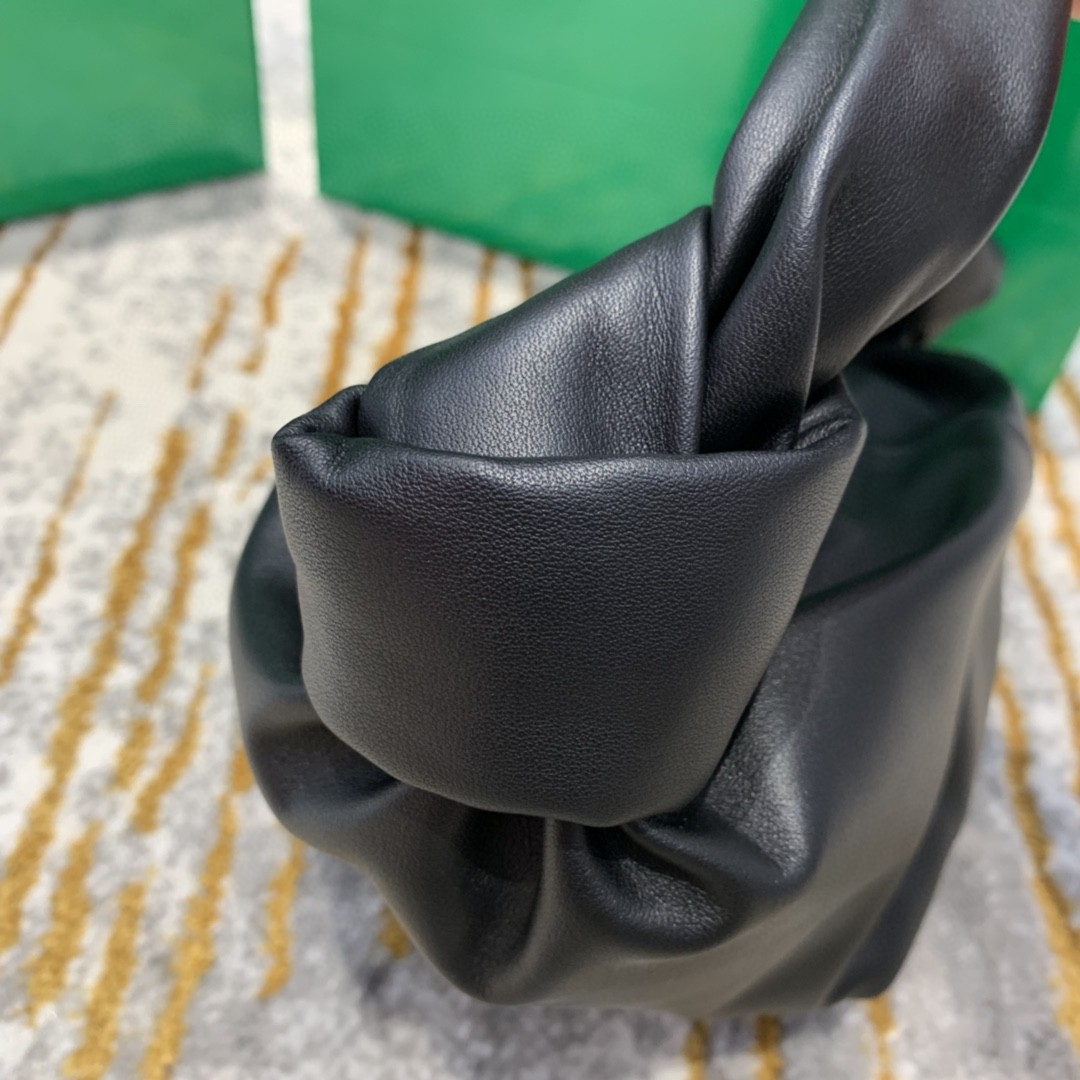 Bottega Veneta Double Knot Bag For Women 11.8in/30cm In Black 629635VCP418425 - Soul Replicas