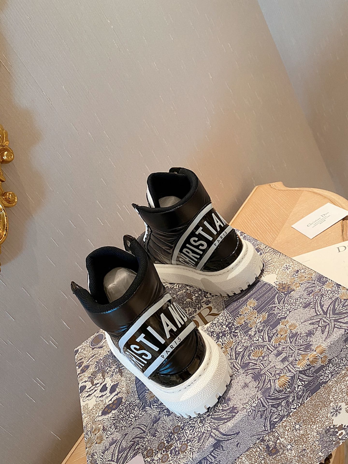 Christian Dior D-Player Patent-Trim Black For Women CD - Soul Replicas