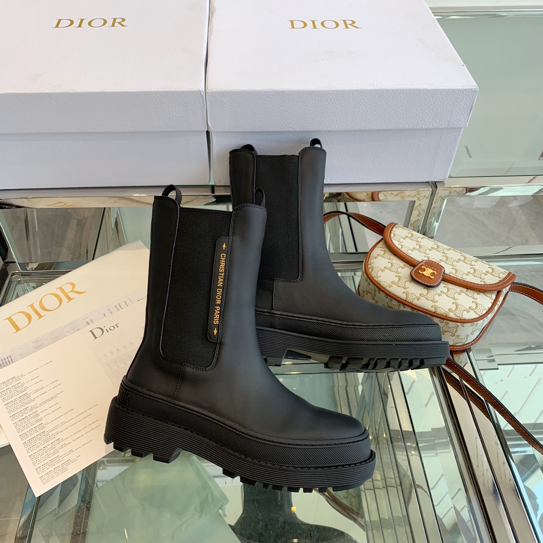 Christian Diorcamp Ankle Boot Black Rubber and Neoprene Black For Women CD - Soul Replicas