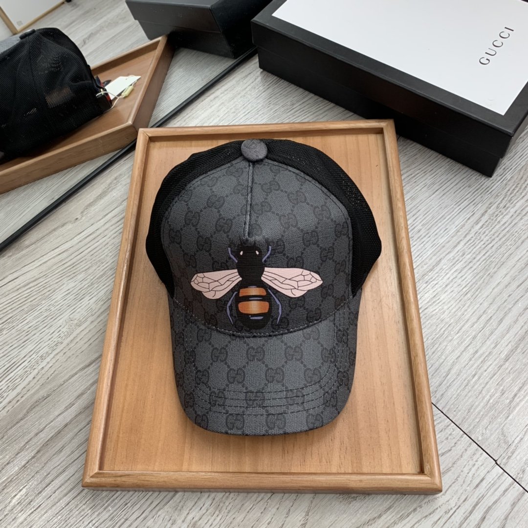 Gucci Canvas Baseball Cap Black - Soul Replicas