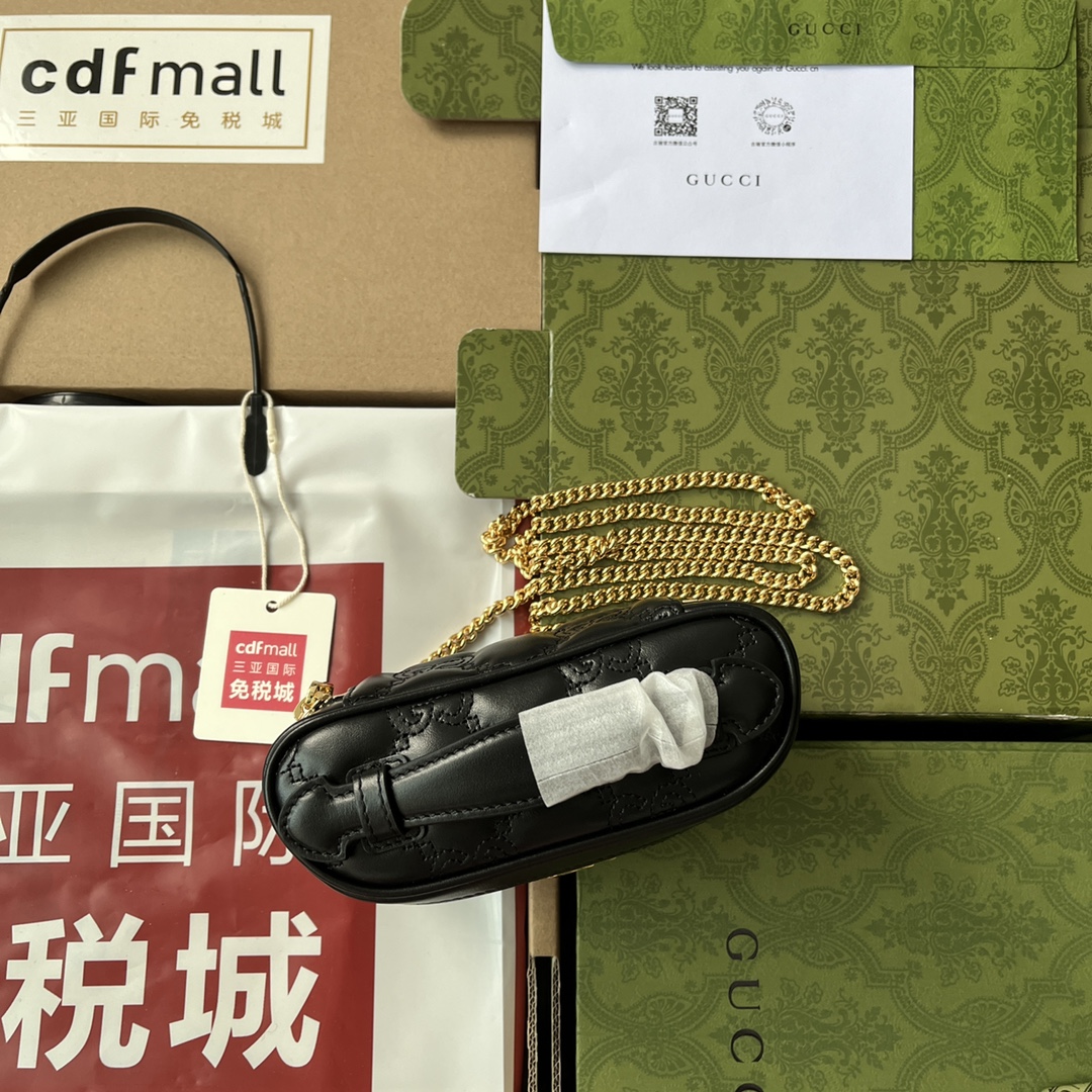 Gucci Quilted Gucci Mini Handbag Black For Women. Women-s Bags 6.3in/16cm Gucci 723770 UM8IG 1000 - Soul Replicas