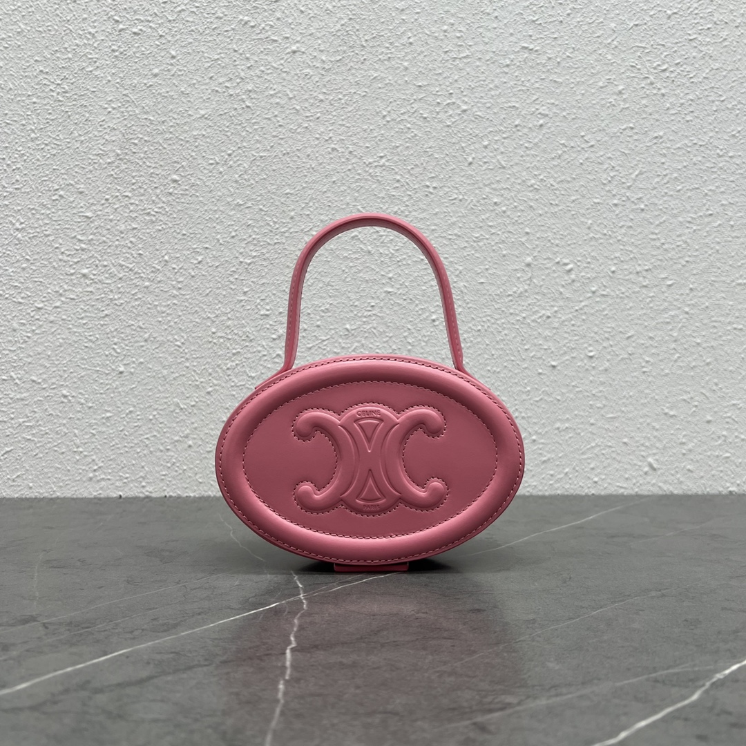 Celine Oval Minaudiere Cuir Triomphe PiNike For Women 6in/11.5cm  - Soul Replicas