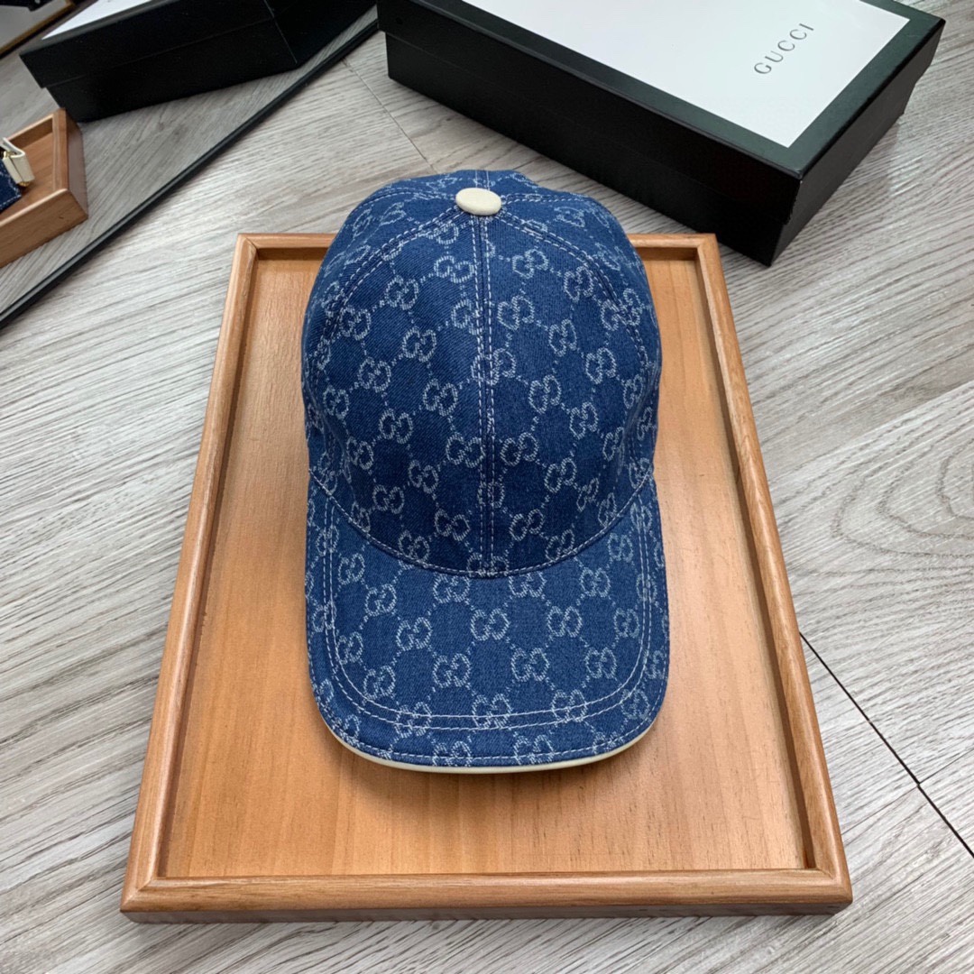 Gucci Canvas Baseball Cap Blue - Soul Replicas