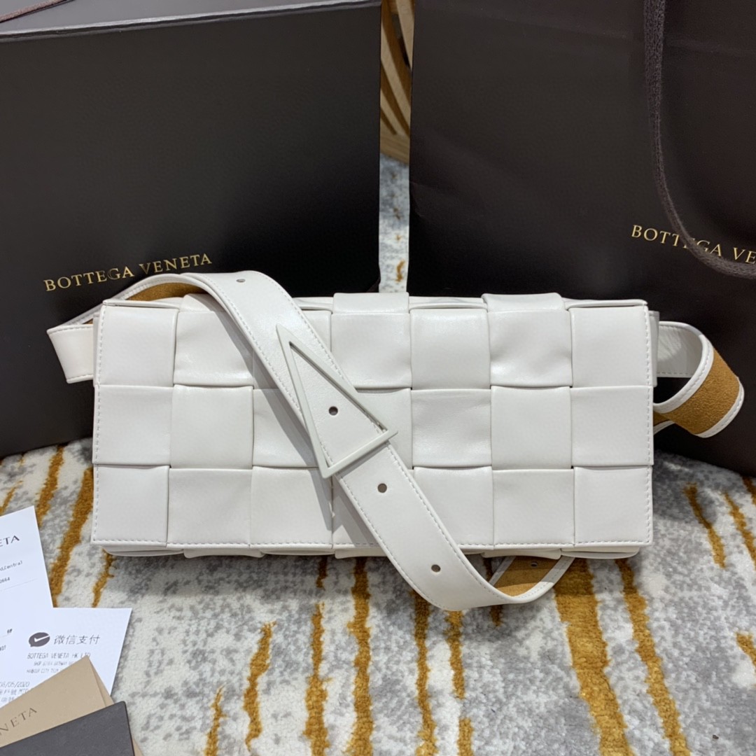 Bottega Veneta Brick Cassette Bag For Women 11in/28cm In White - Soul Replicas