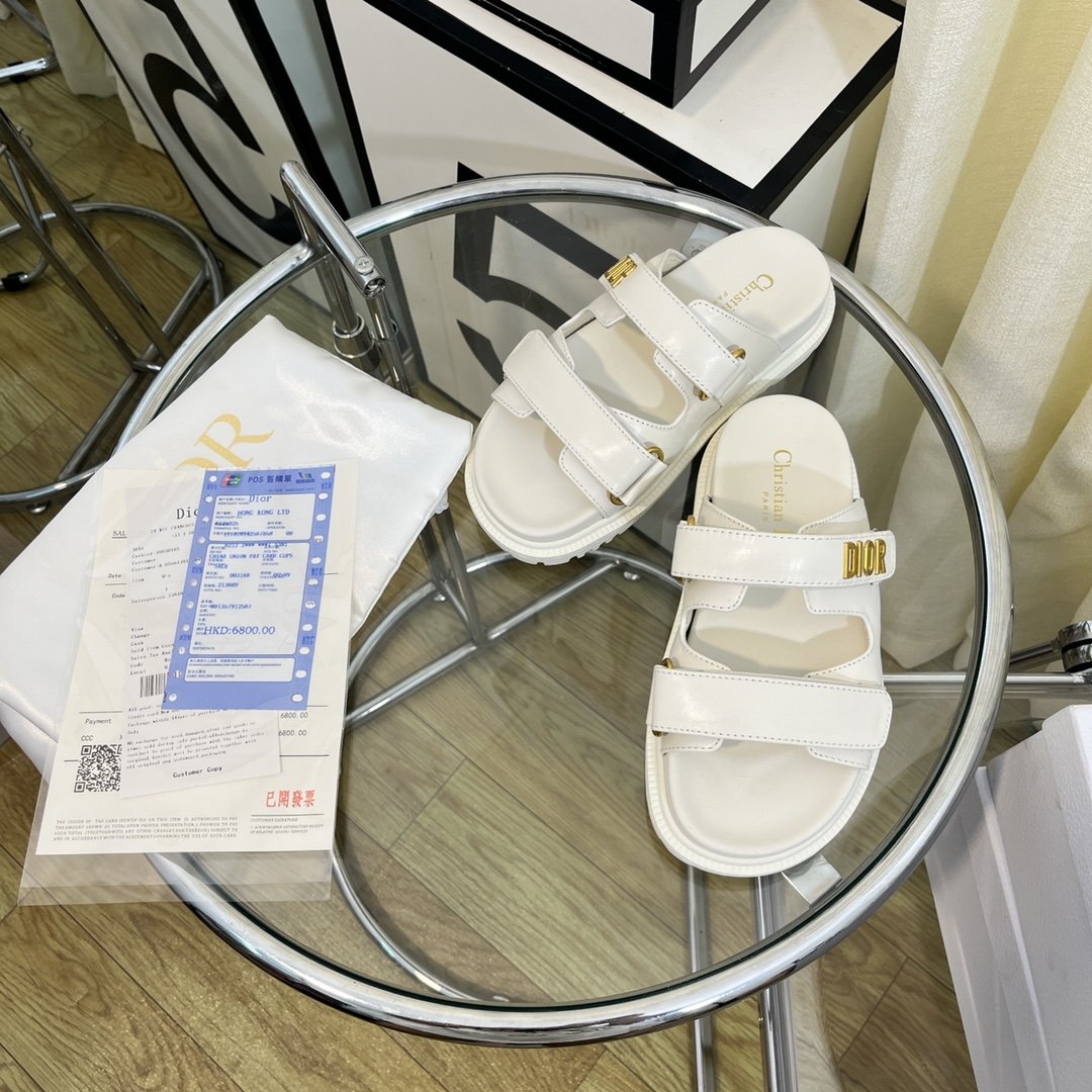 Christian Dior Women's DYORAct Slide White For Women CD KCQ718LAB_S03W - Soul Replicas