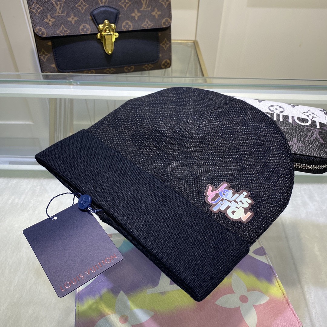 Louis Vuitton Beanie In Black LV Headwear - Soul Replicas