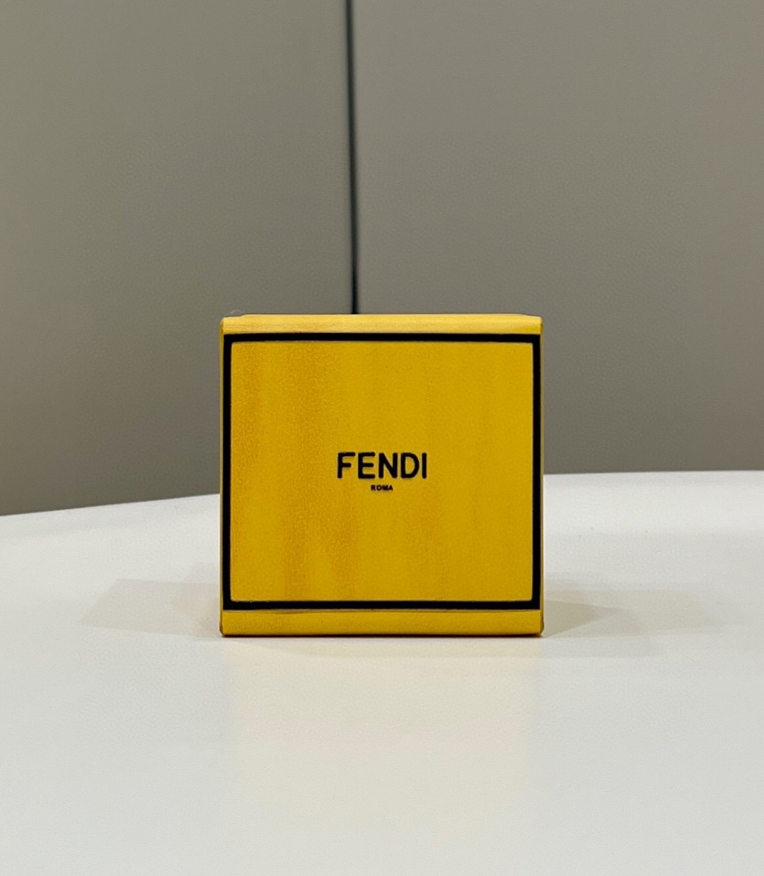 Fendi Logo Box Keychain Yellow Charm Bag For Woman 8cm/3in - Soul Replicas