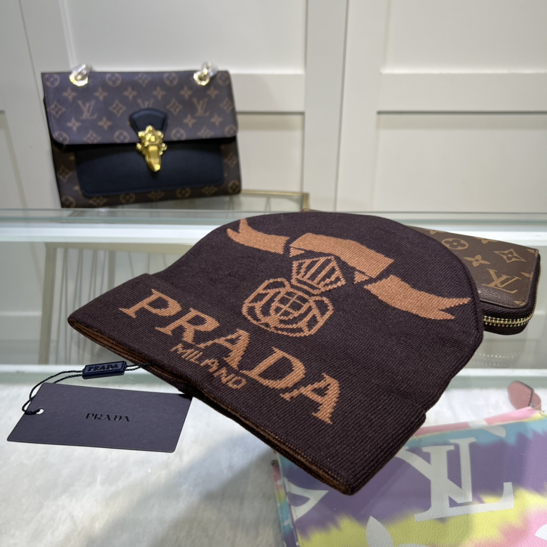 Prada Beanie In Brown - Soul Replicas