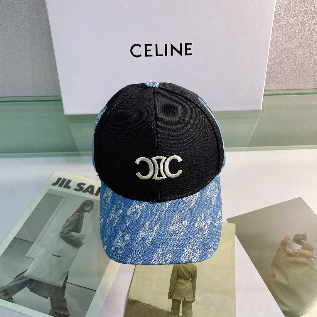 Celine Baseball Cap In Cotton Black - Soul Replicas