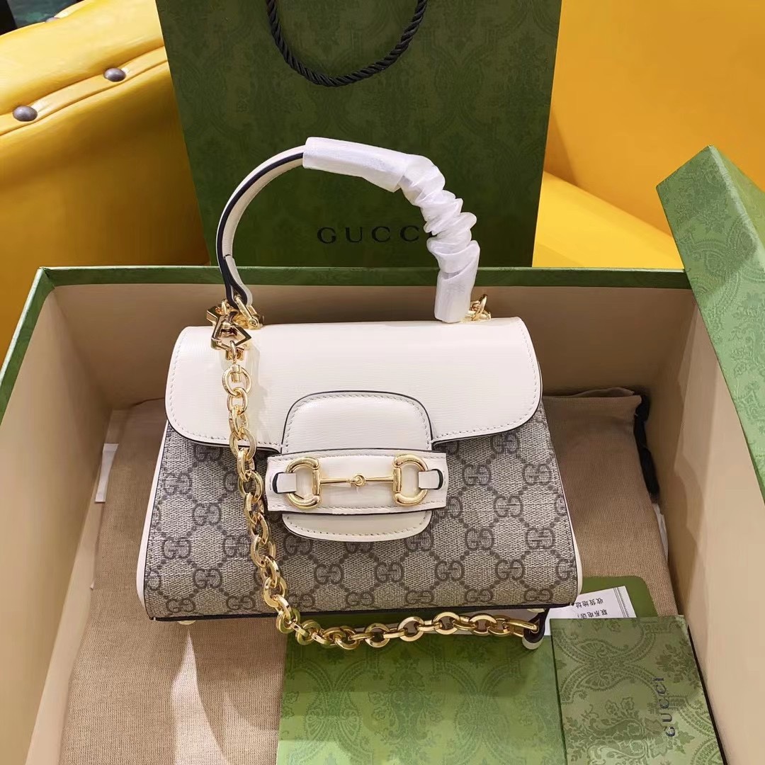 Gucci Horsebit 1955 Mini Bag White For Women. Women-s Bags 8.7in/22cm Gucci ‎703848 92TCK 9761 - Soul Replicas