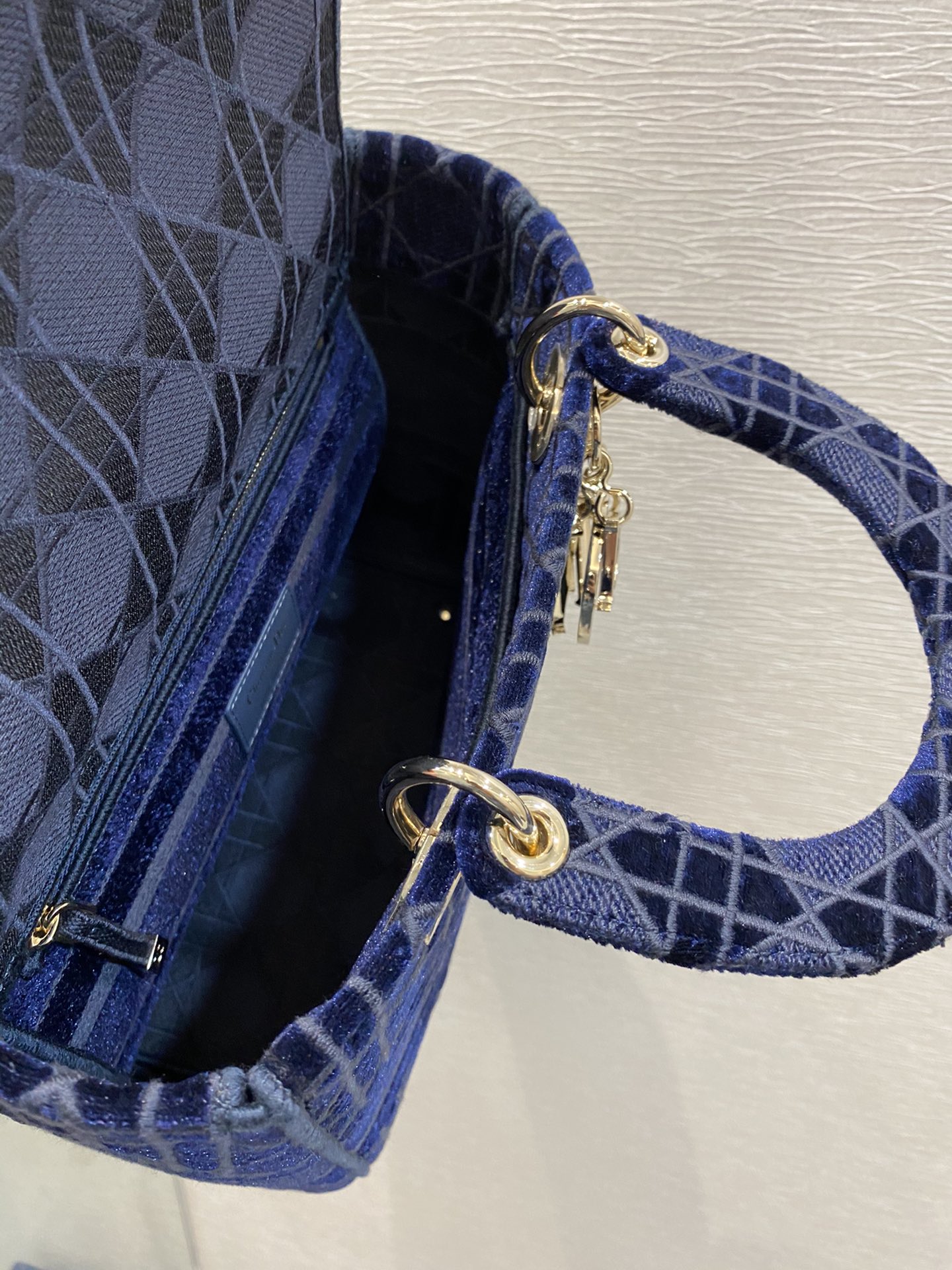 Christian Dior Small Lady D-Lite Blue Bag For Women 9.5in/24cm CD - Soul Replicas