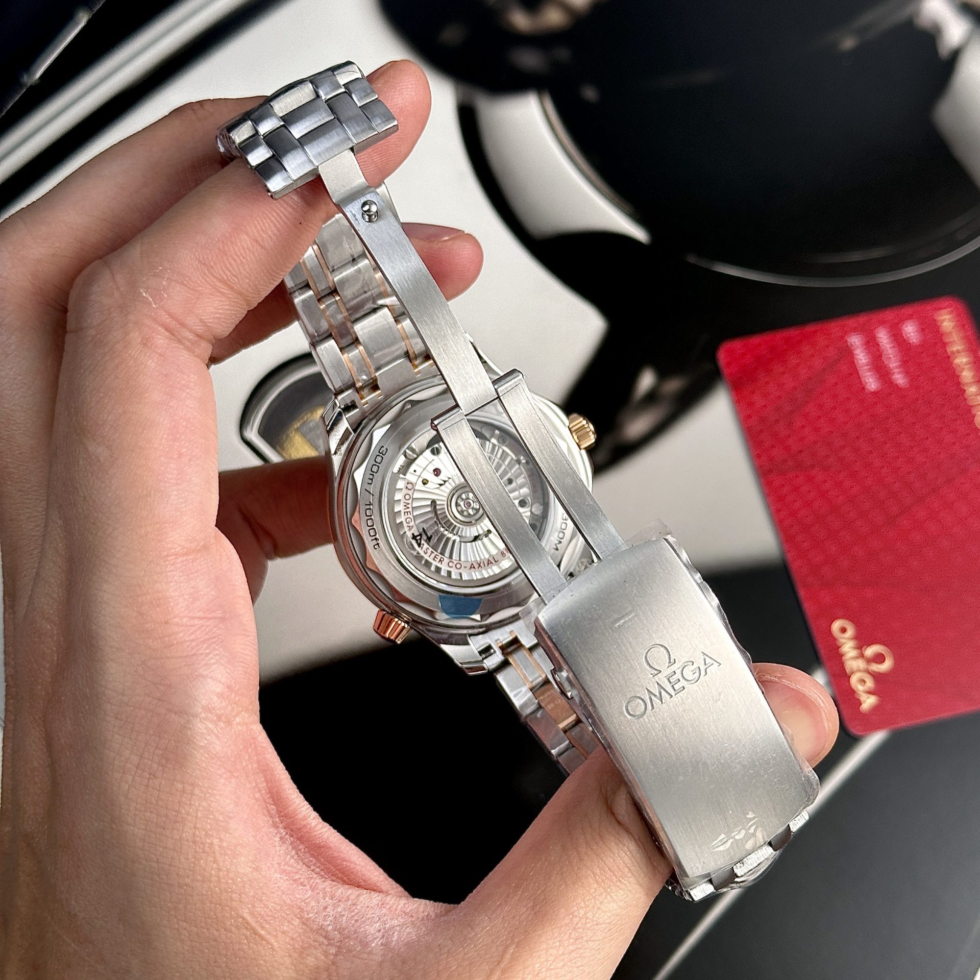 Omega Replica Watch Seamaster Demi Rose Gold Dial Blue VS Factory 42mm - Soul Replicas