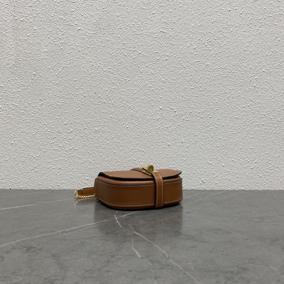 Celine Small 16 Wallet On Chain Tan For Women 6in/14cm 10G453CQ7.04LU - Soul Replicas