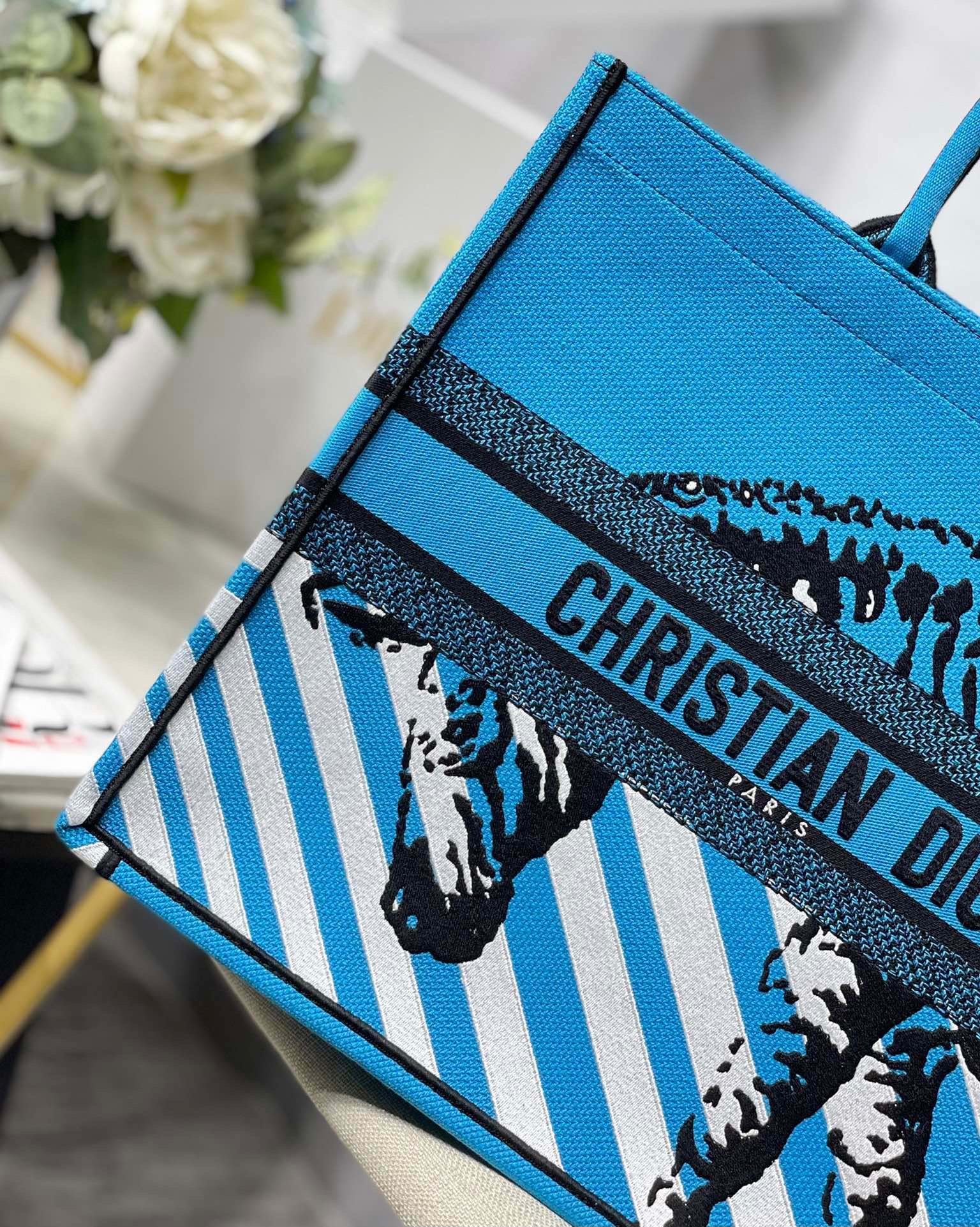 Christian Dior Large Dior Book Tote Blue And Pink. For Women. Women's Handbags 16.5in/42cm CD - Soul Replicas