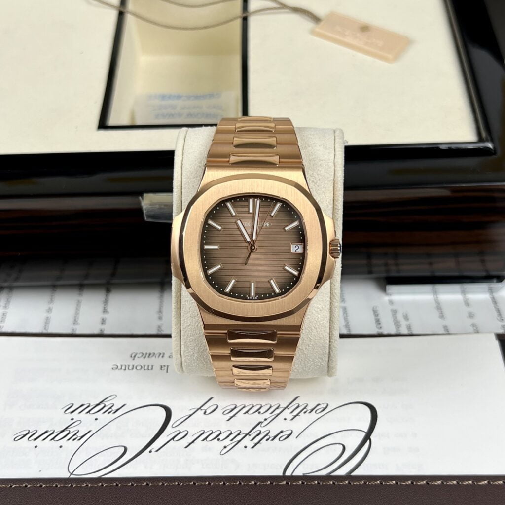 Patek Philippe Best Replica Watch Nautilus 5711 Gold Wrapped Brown Dial 3K Factory 40mm - Soul Replicas