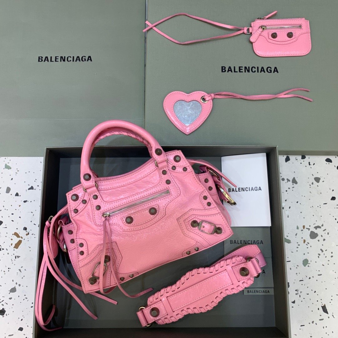 Balenciaga Neo Cagole XS Handbag In Pink. For Women. Women-s Bags 10.2in/26cm 700940210B05812 - Soul Replicas