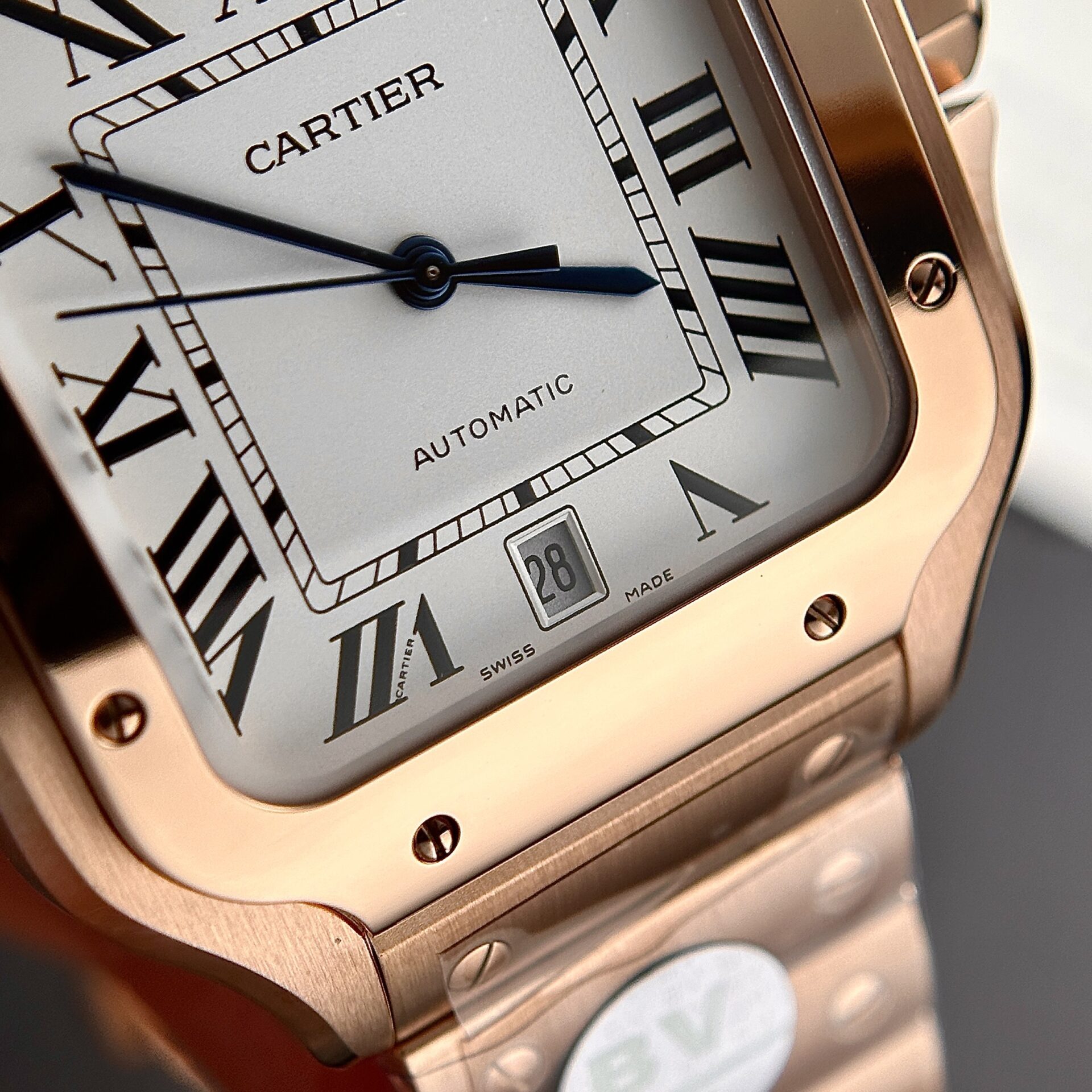 Cartier Santos Replica Watch Rose Gold BV Factory 39.8mm - Soul Replicas