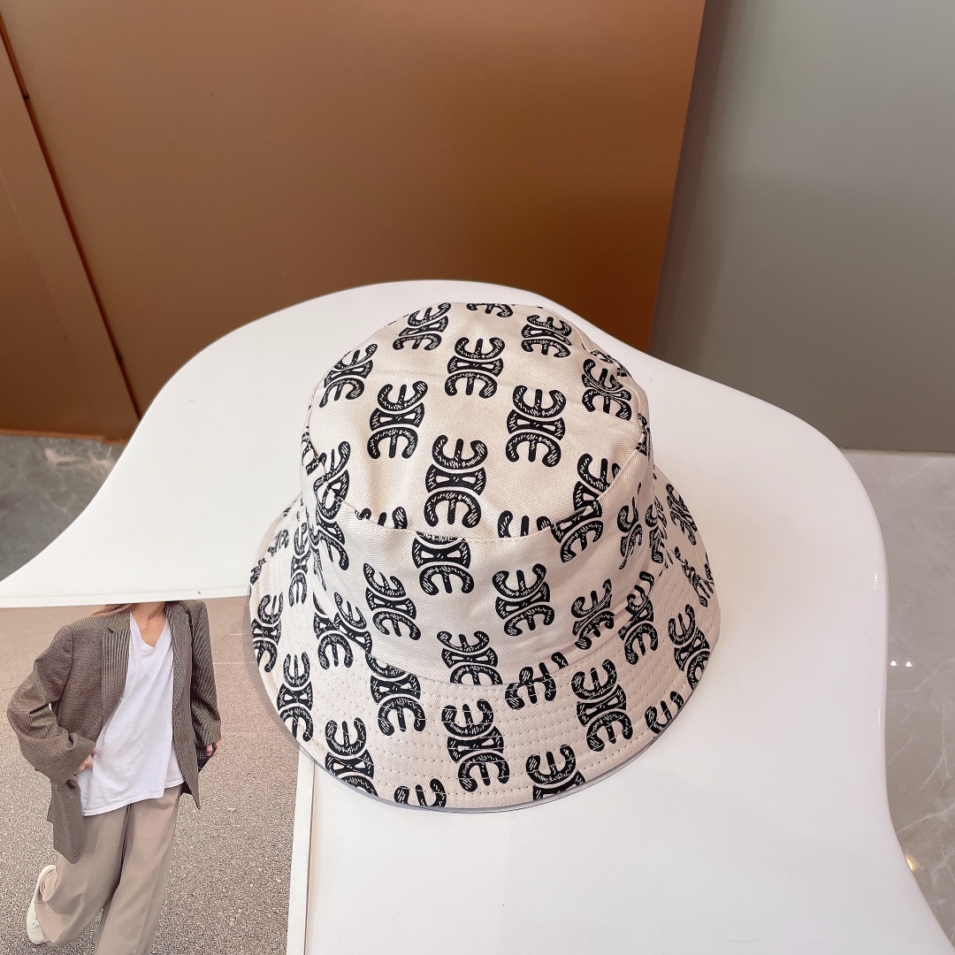 Celine Bucket Hat White Celine Hat - Soul Replicas