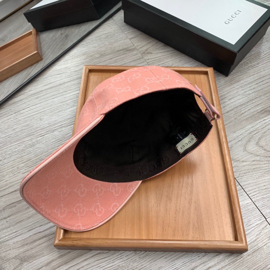Gucci Canvas Baseball Cap Pink - Soul Replicas