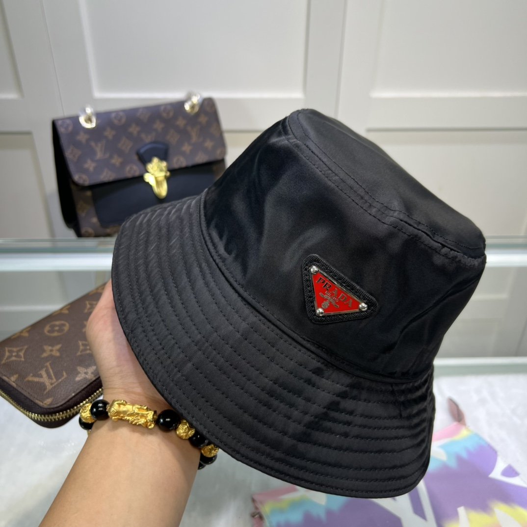 Prada Re-Nylon Bucket Hat Black Prada Hat - Soul Replicas