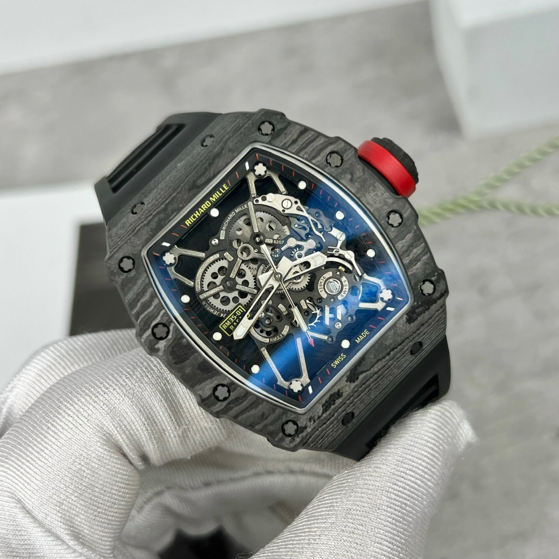 Richard Mille RM35-01 Replica Watch Full Carbon Rubber Strap BBR Factory 44mm - Soul Replicas