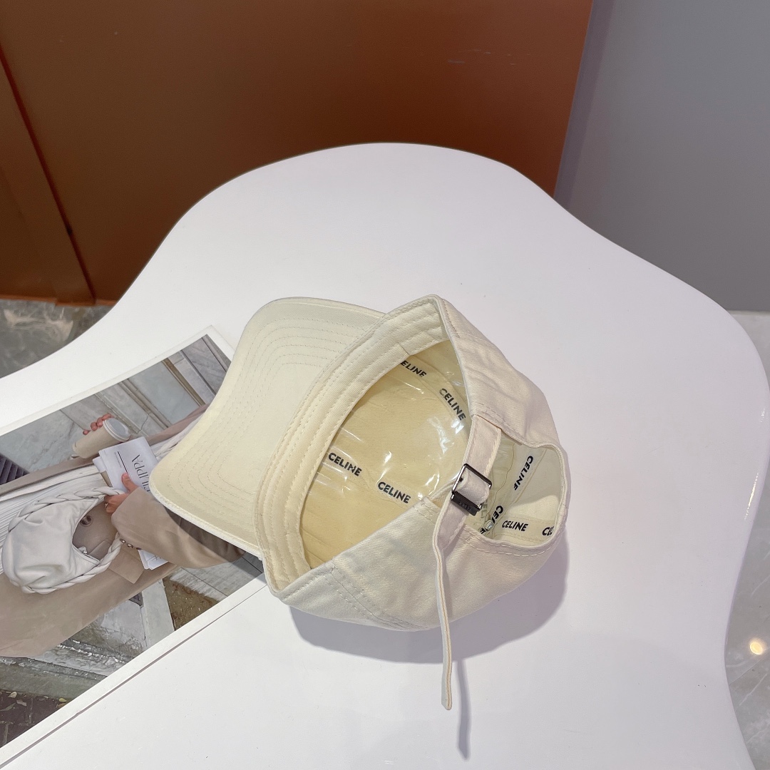 Celine Baseball Cap In Cotton Beige - Soul Replicas