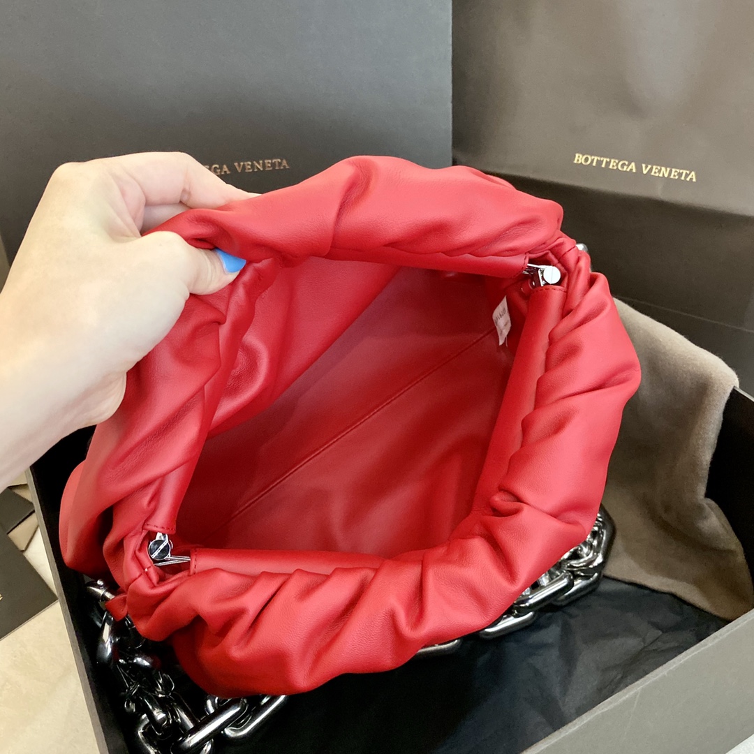 Bottega Veneta Chain Pouch Red. For Women. Women's Bags 12.2in/31cm - Soul Replicas
