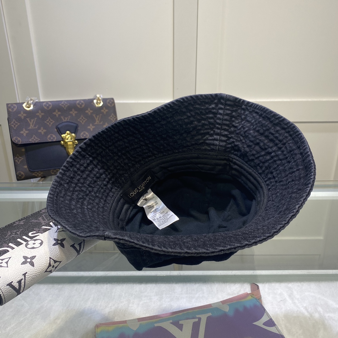 Louis Vuitton Illusion Denim Monogram Bucket Hat Black LV Hat - Soul Replicas