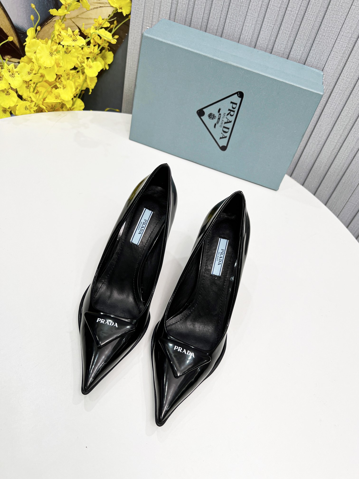 Prada Brushed Slingback Pumps Black For Women Prada - Soul Replicas