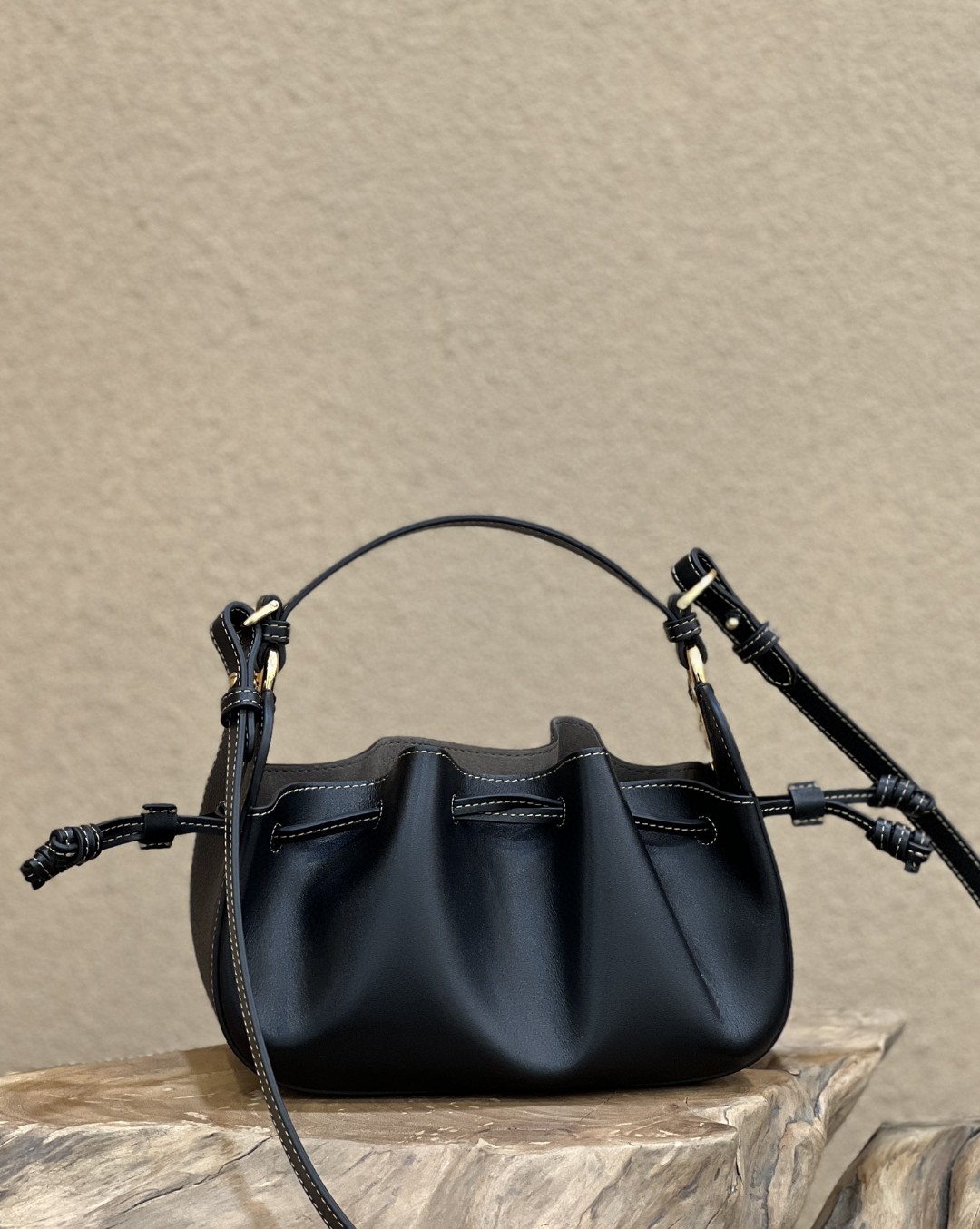 Fendi Pomodorino Black Mini Bag For Woman 17cm/6.5in - Soul Replicas