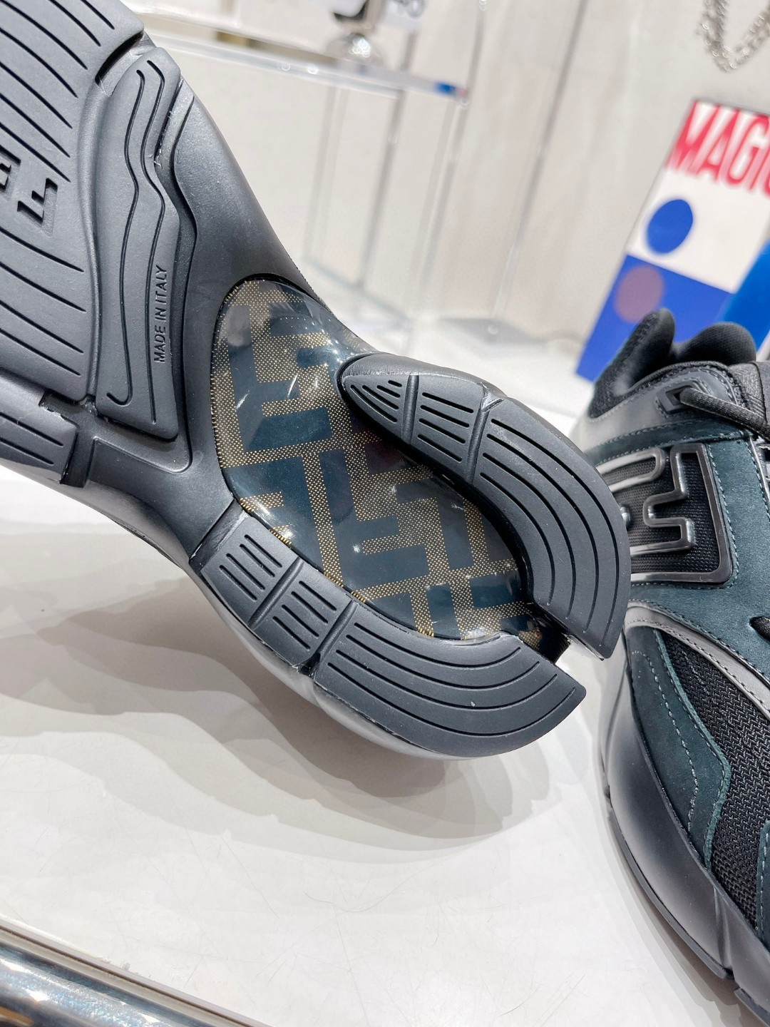 Fendi Nubuck Faster Dark Blue For Women - Soul Replicas