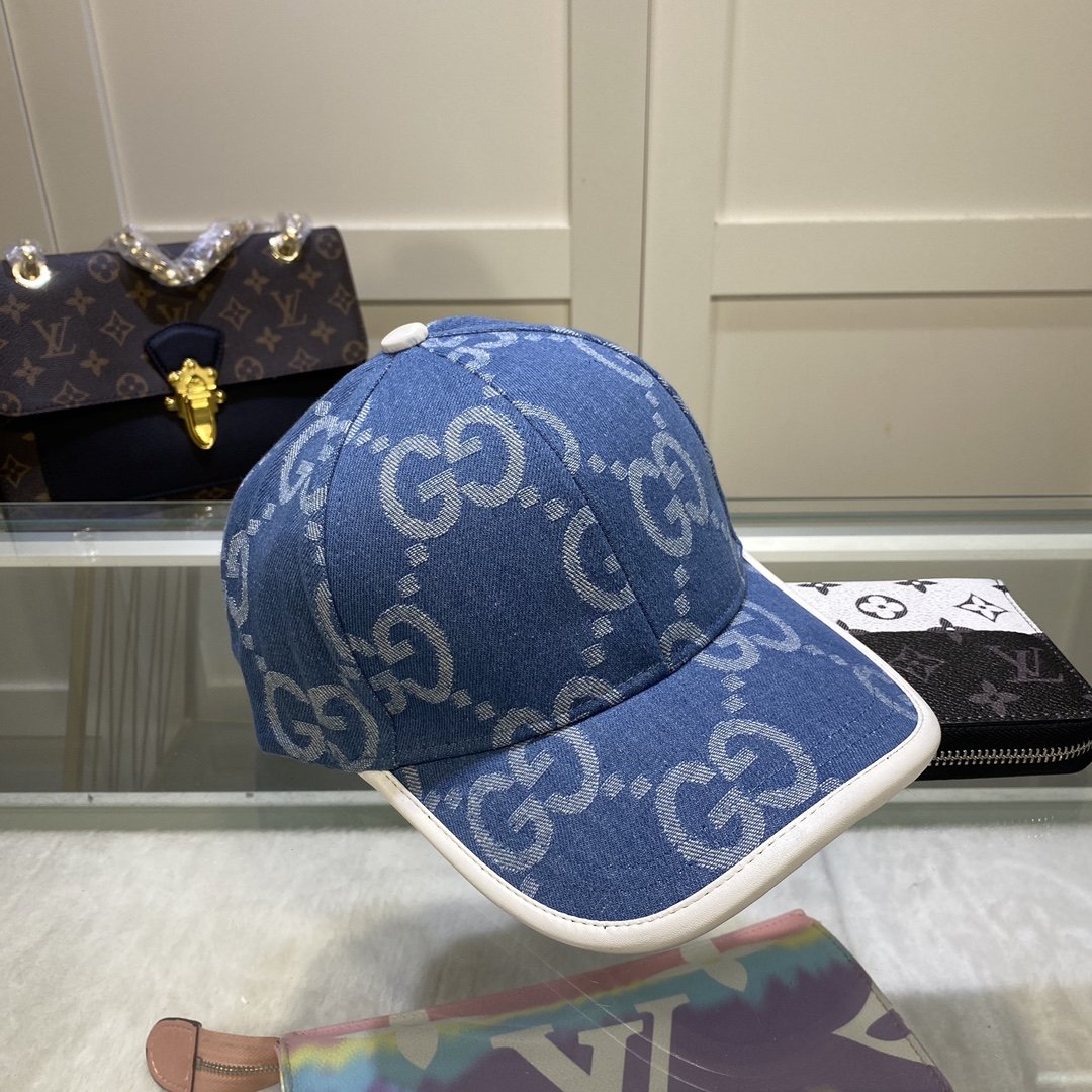 Gucci Canvas Baseball Cap Blue - Soul Replicas