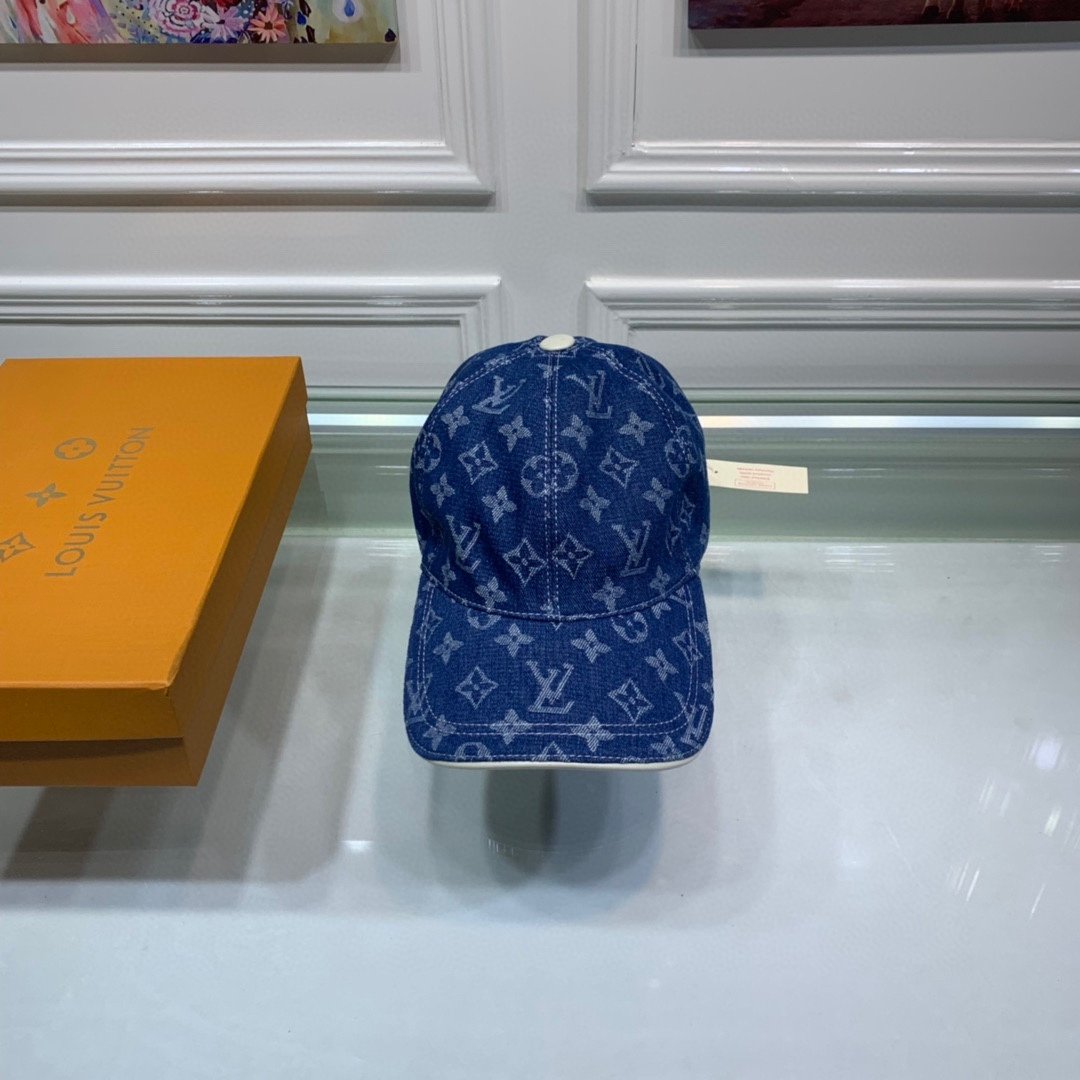 Louis Vuitton Monogram Jacquard Denim Cap Blue LV Cap - Soul Replicas