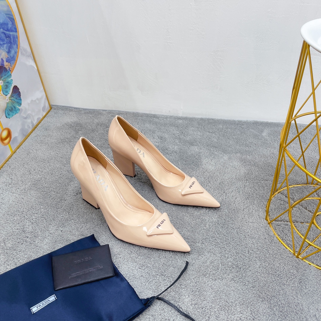 Prada Brushed Pumps Beige For Women Prada - Soul Replicas