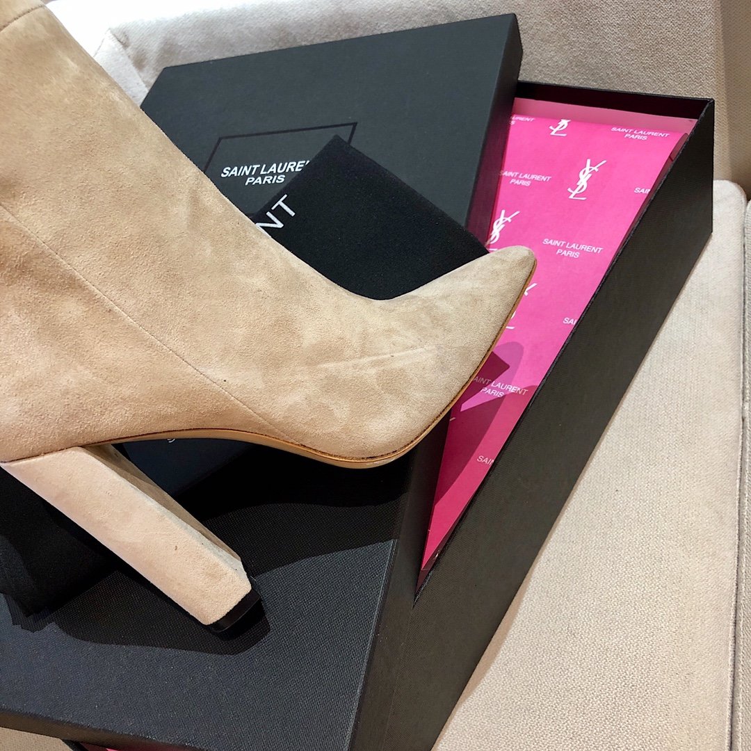 Yves Saint Laurent Women's High Boots Beige For Women YSL - Soul Replicas